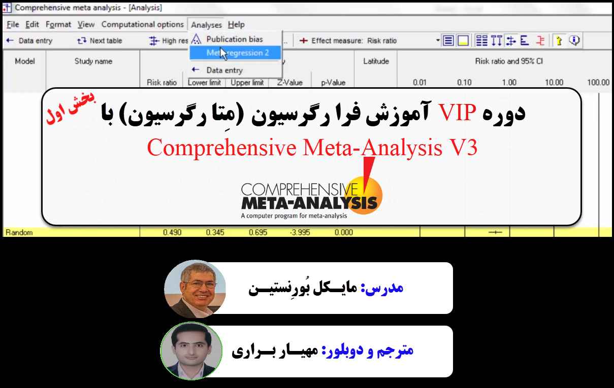 meta regression comprehensive meta analysis